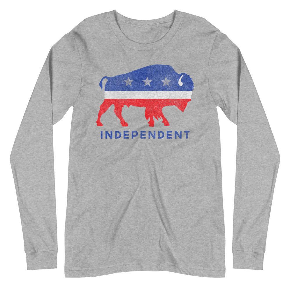 Independent Bison Unisex Airlume Long Sleeve Tee