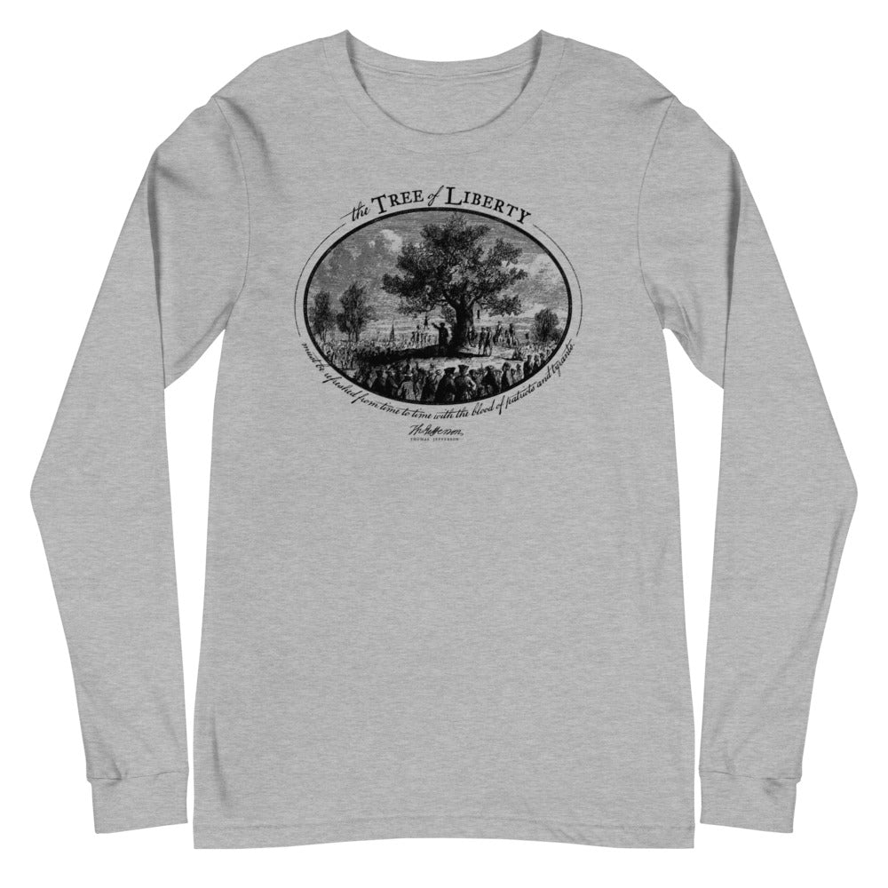 Thomas Jefferson Tree of Liberty Quote Long Sleeve T-Shirt