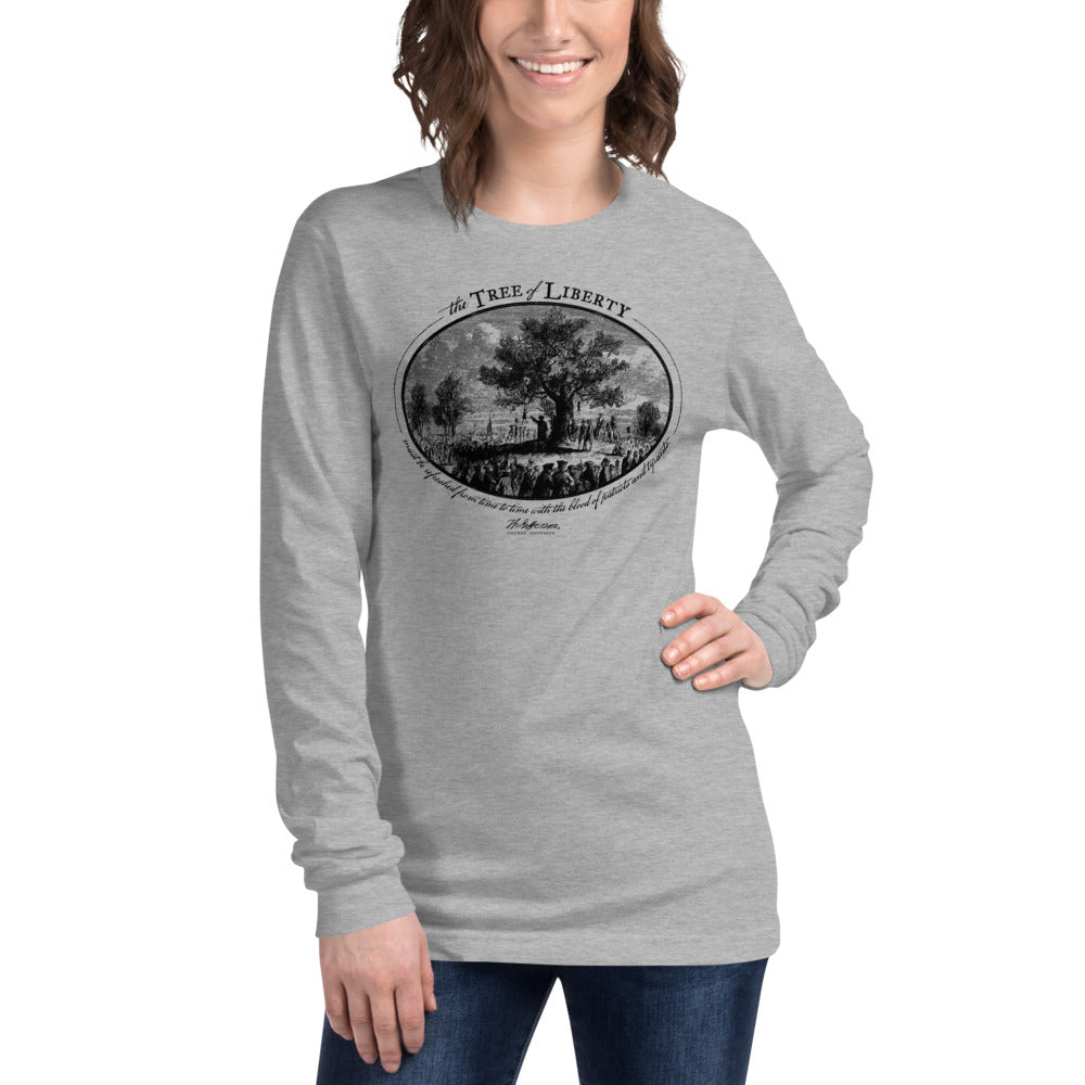 Thomas Jefferson Tree of Liberty Quote Long Sleeve T-Shirt