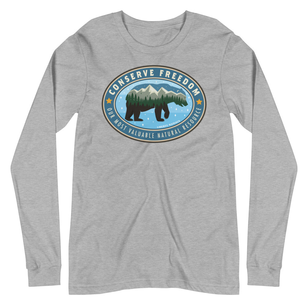 Conserve Freedom Mountain Man Long Sleeve Tee