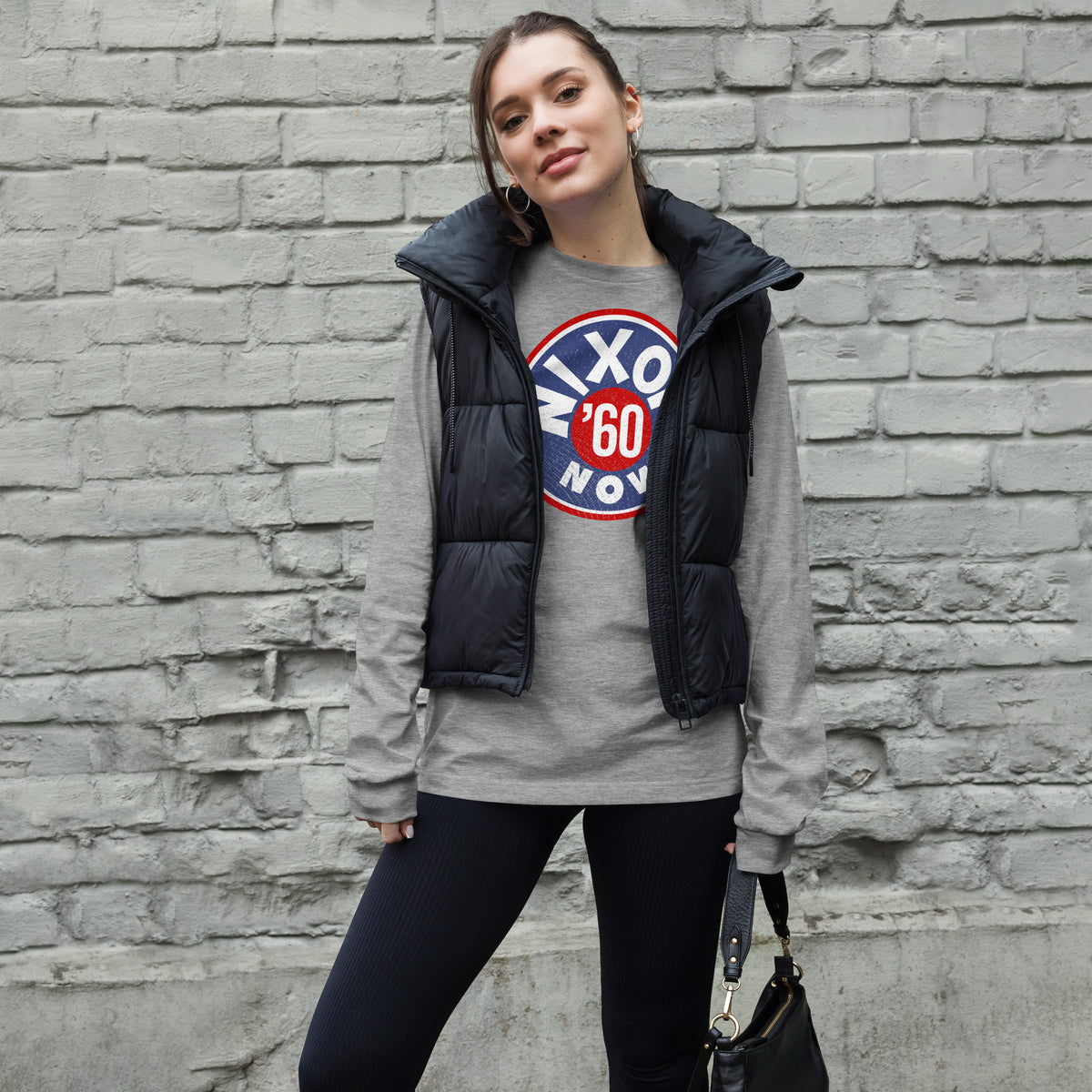 Nixon Now Retro 1960 Campaign Long Sleeve Tee