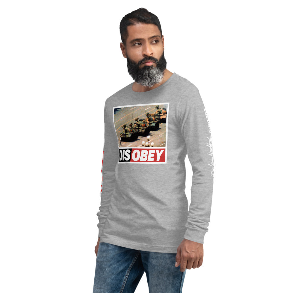 Tank Man DISOBEY 30th Anniversary Unisex Long Sleeve Tee