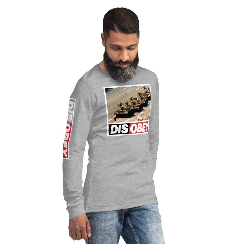 Tank Man DISOBEY 30th Anniversary Unisex Long Sleeve Tee