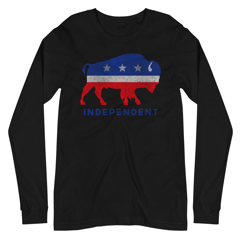 Independent Bison Unisex Airlume Long Sleeve Tee