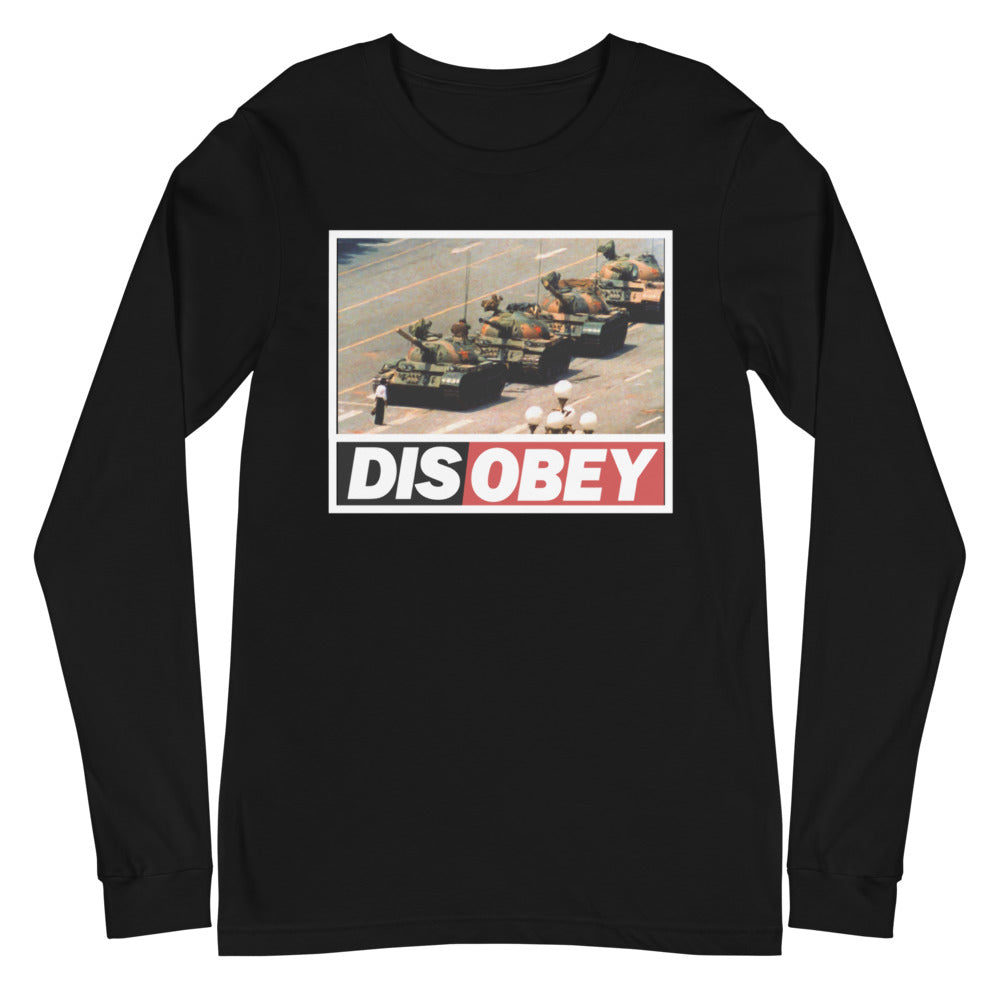 Tank Man Disobey Long Sleeve T-Shirt