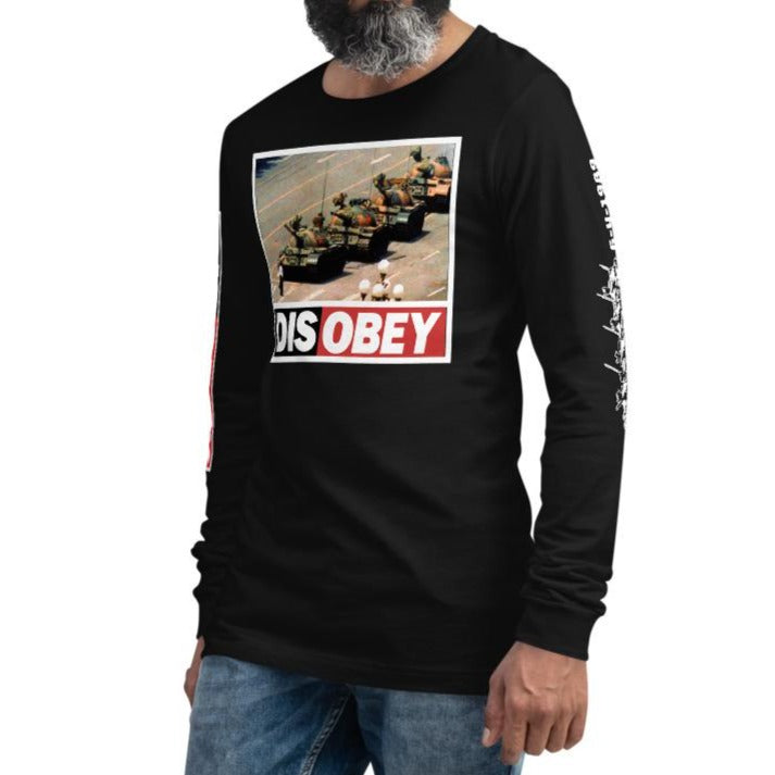 Tank Man DISOBEY 30th Anniversary Unisex Long Sleeve Tee