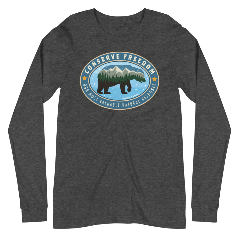 Conserve Freedom Mountain Man Long Sleeve Tee