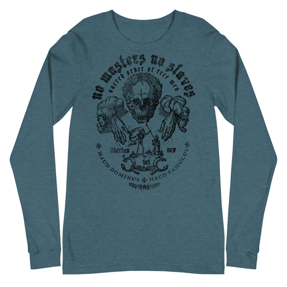 No Masters No Slaves Long Sleeve Graphic T-Shirt