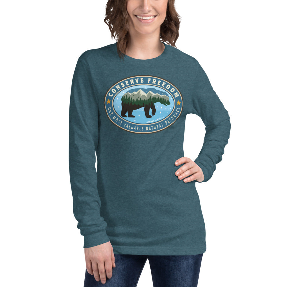 Conserve Freedom Mountain Man Long Sleeve Tee