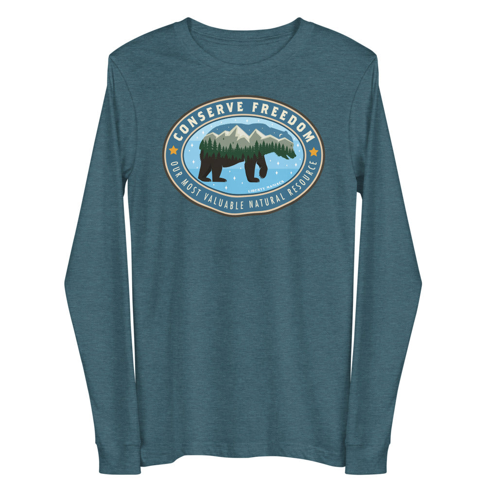 Conserve Freedom Mountain Man Long Sleeve Tee