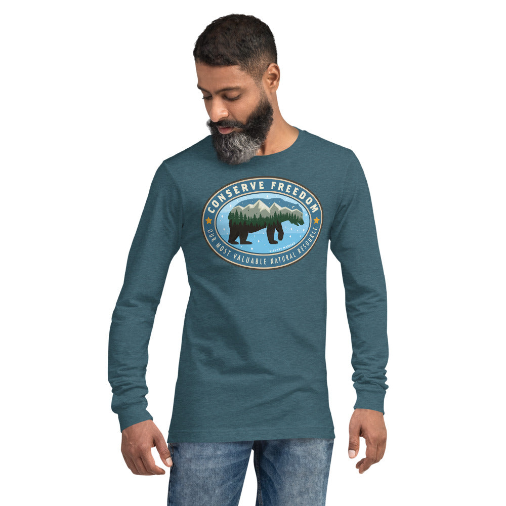 Conserve Freedom Mountain Man Long Sleeve Tee