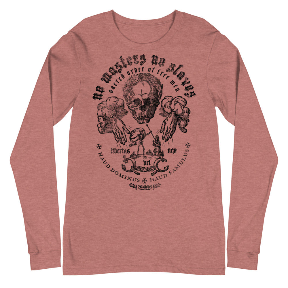 No Masters No Slaves Long Sleeve Graphic T-Shirt