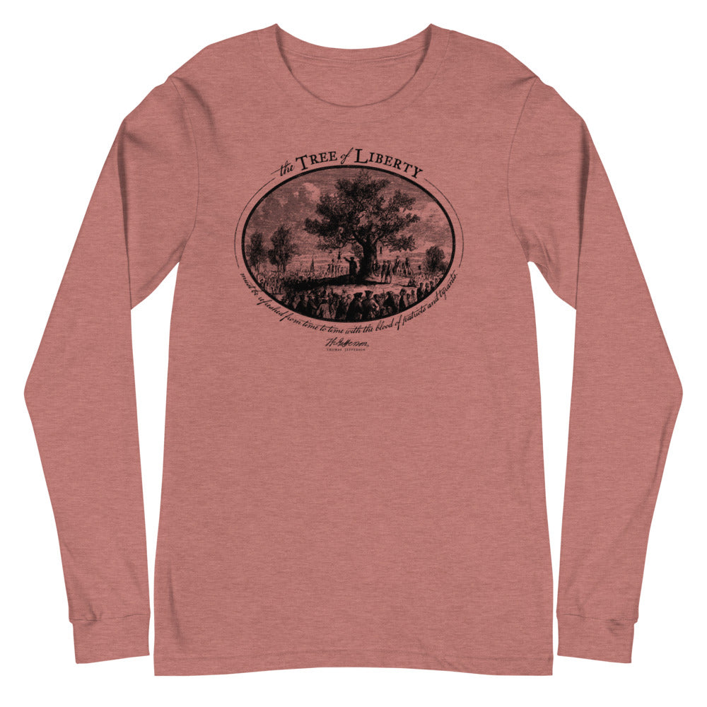 Thomas Jefferson Tree of Liberty Quote Long Sleeve T-Shirt
