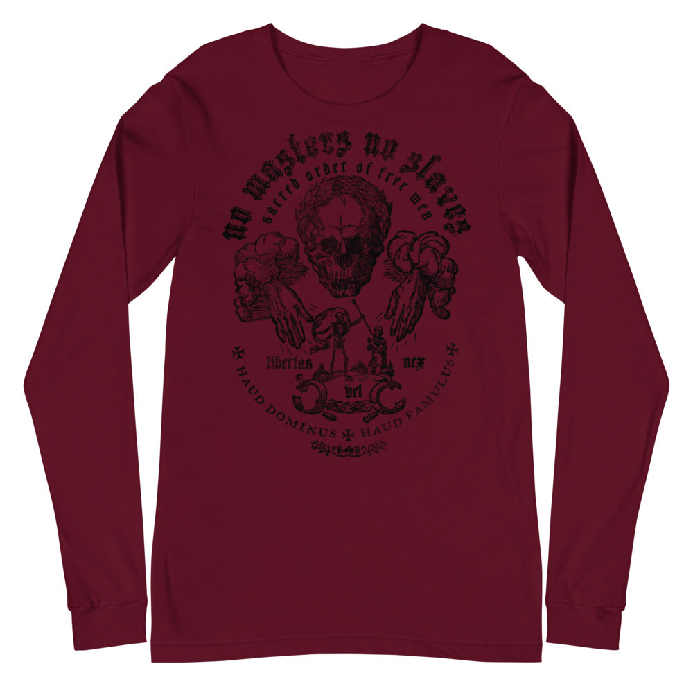 No Masters No Slaves Long Sleeve Graphic T-Shirt