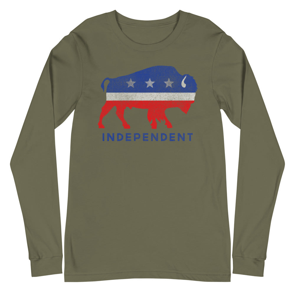 Independent Bison Unisex Airlume Long Sleeve Tee
