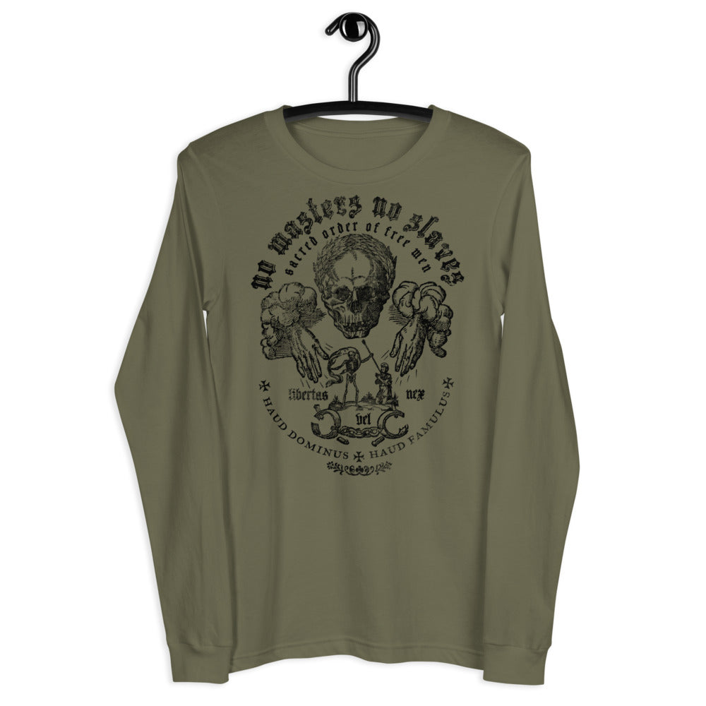 No Masters No Slaves Long Sleeve Graphic T-Shirt