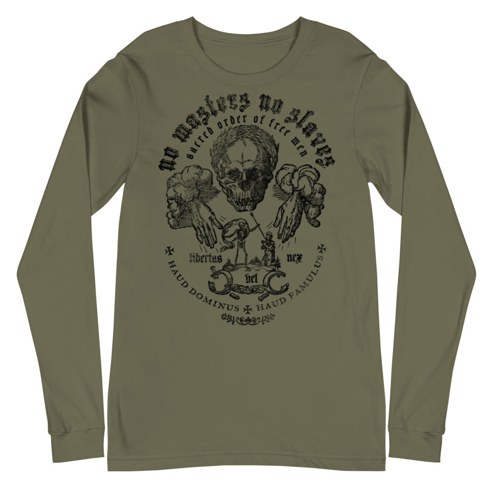 No Masters No Slaves Long Sleeve Graphic T-Shirt