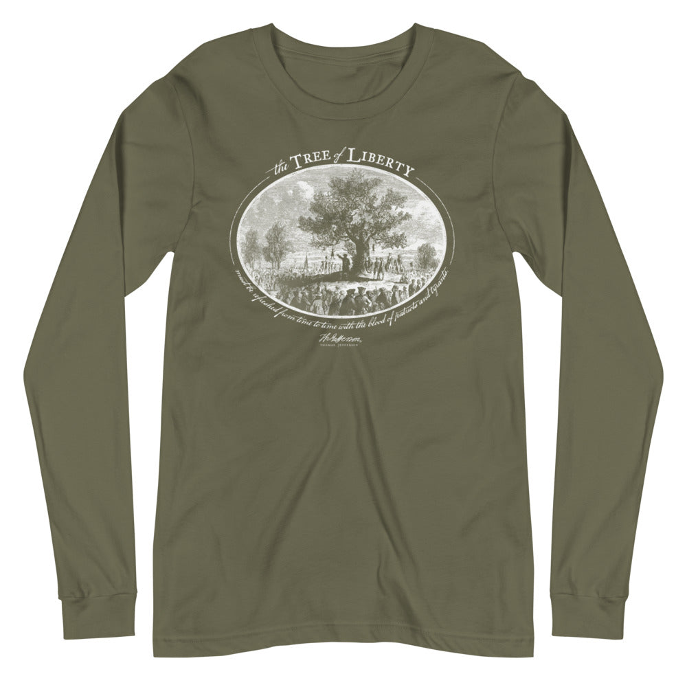 Thomas Jefferson Tree of Liberty Quote Long Sleeve T-Shirt