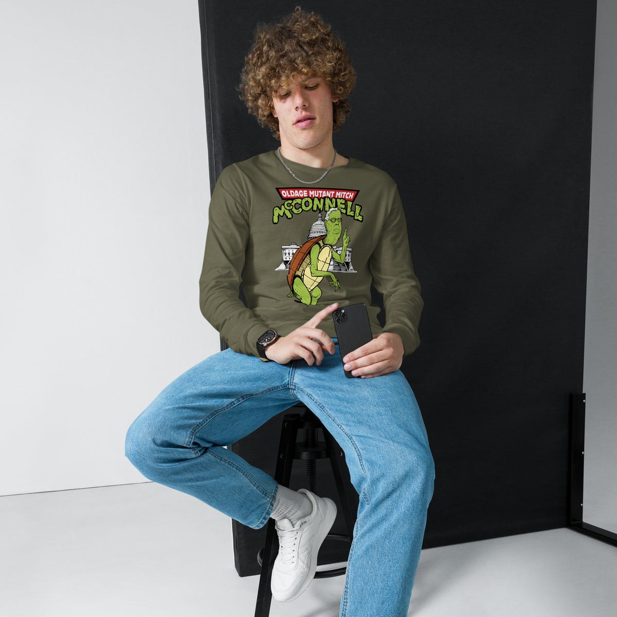 Old Age Mutant Mitch McConnell Long Sleeve Tee