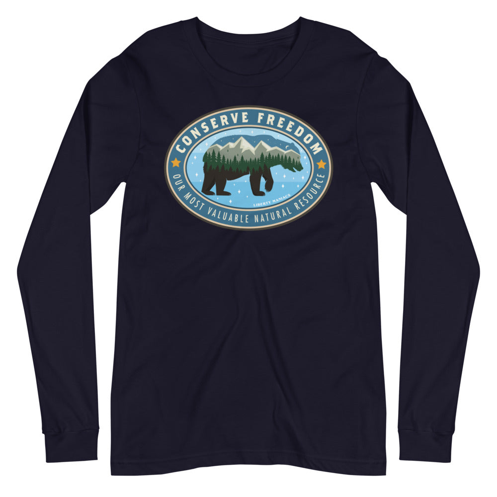 Conserve Freedom Mountain Man Long Sleeve Tee