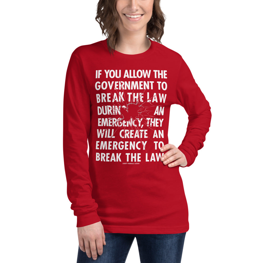 Government Emergency Unisex Long Sleeve Tee