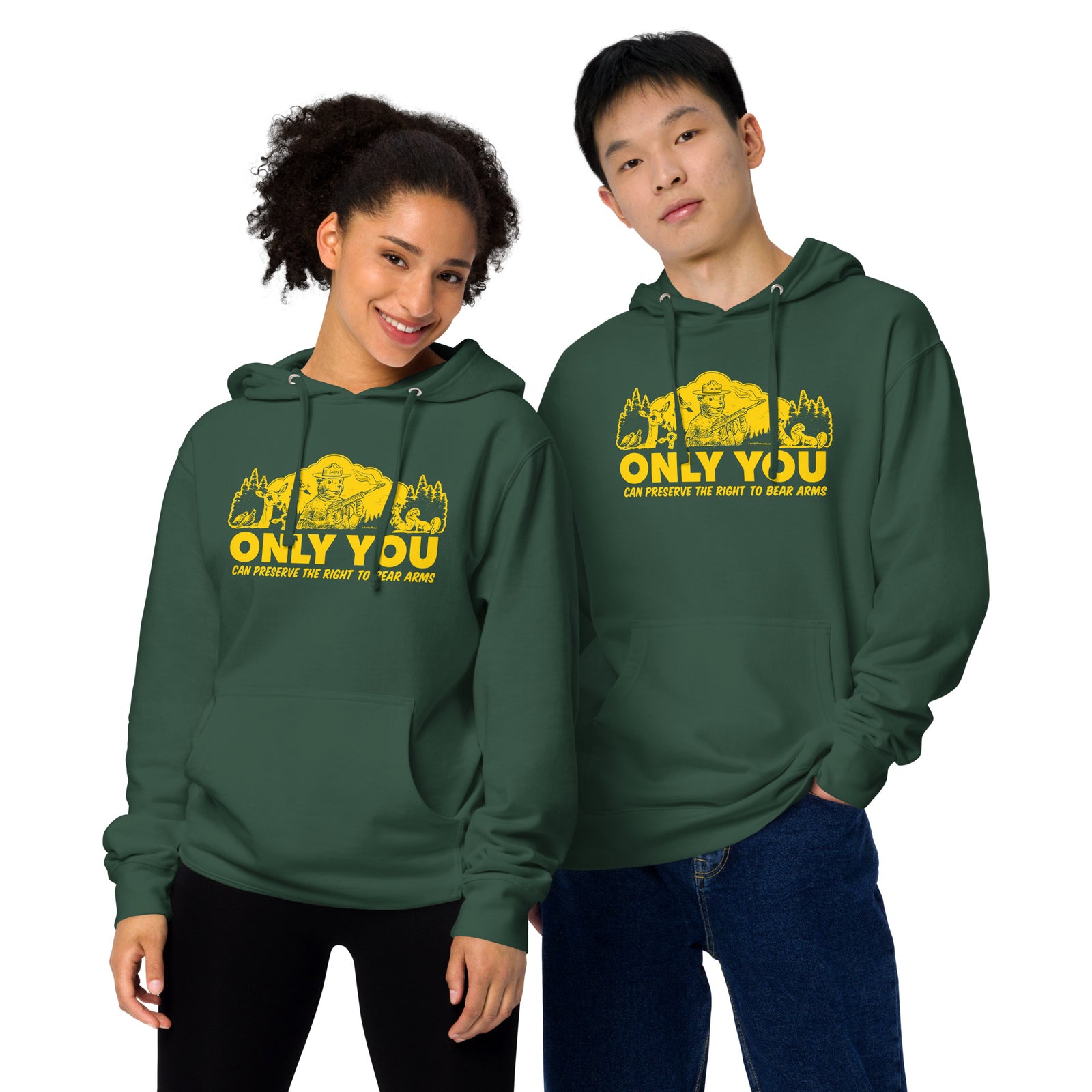Only You Can Protect the Right to Bear Arm Unisex Midweight Hoodie