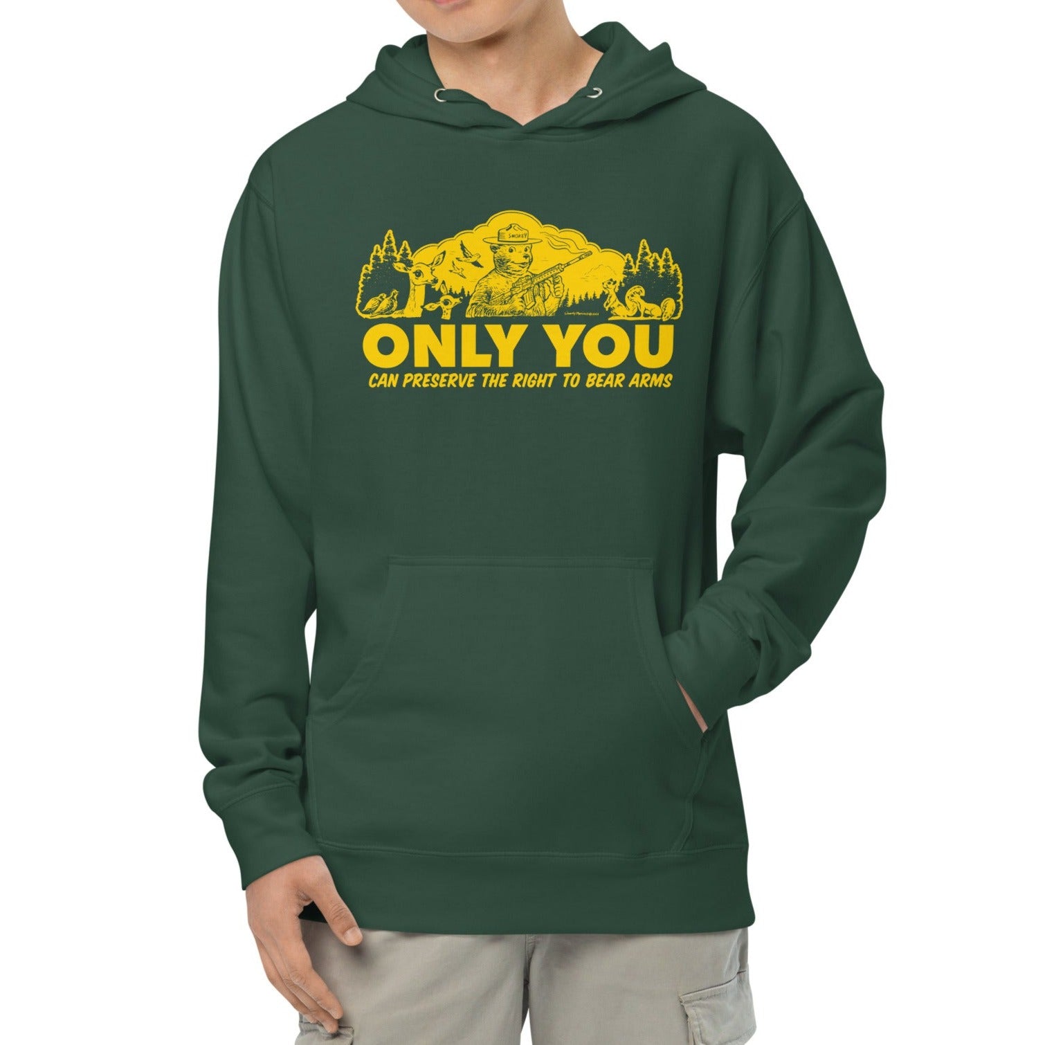 Only You Can Protect the Right to Bear Arm Unisex Midweight Hoodie
