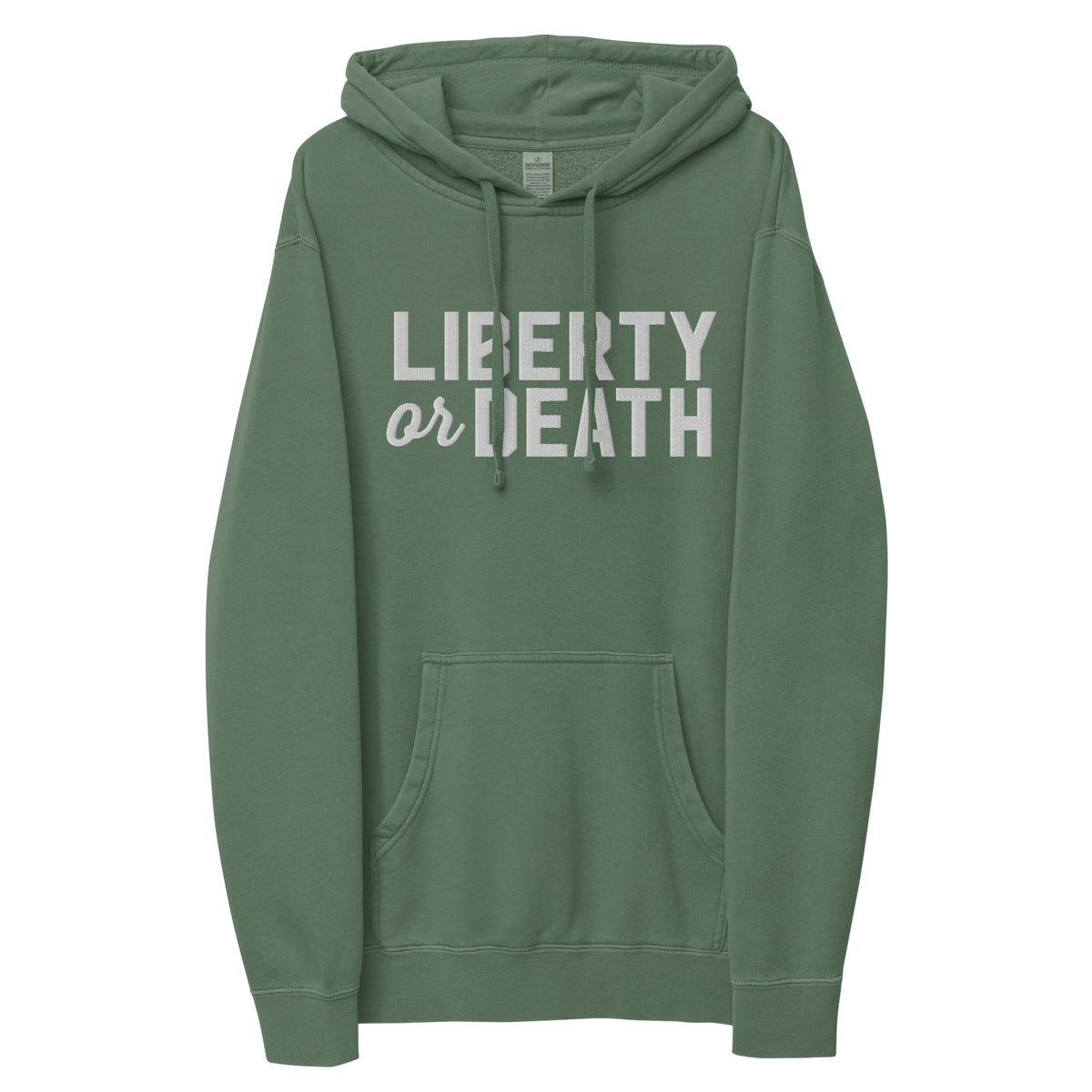 Liberty or Death Pigment-dyed Embroidered Hoodie
