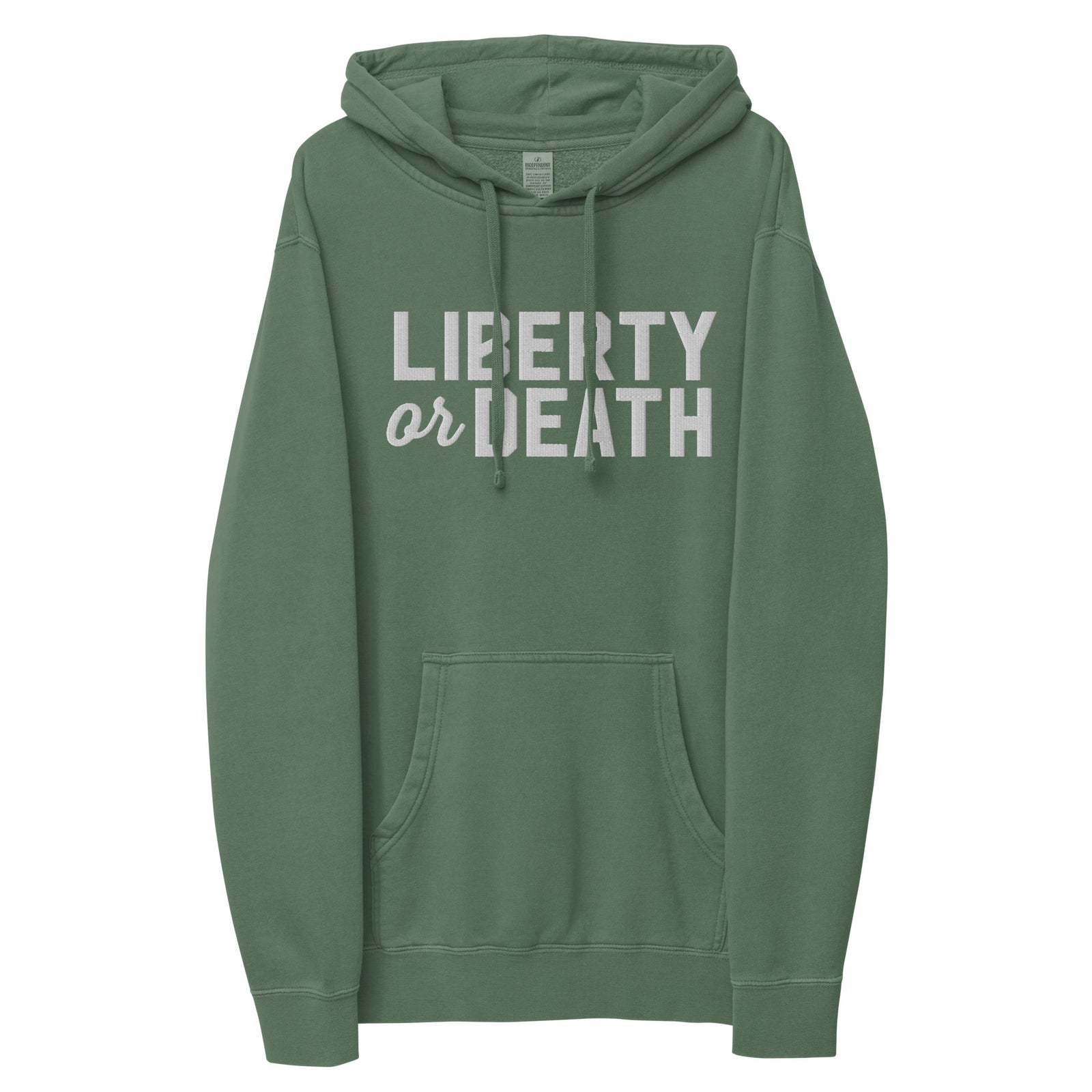 Liberty or Death Pigment-dyed Embroidered Hoodie