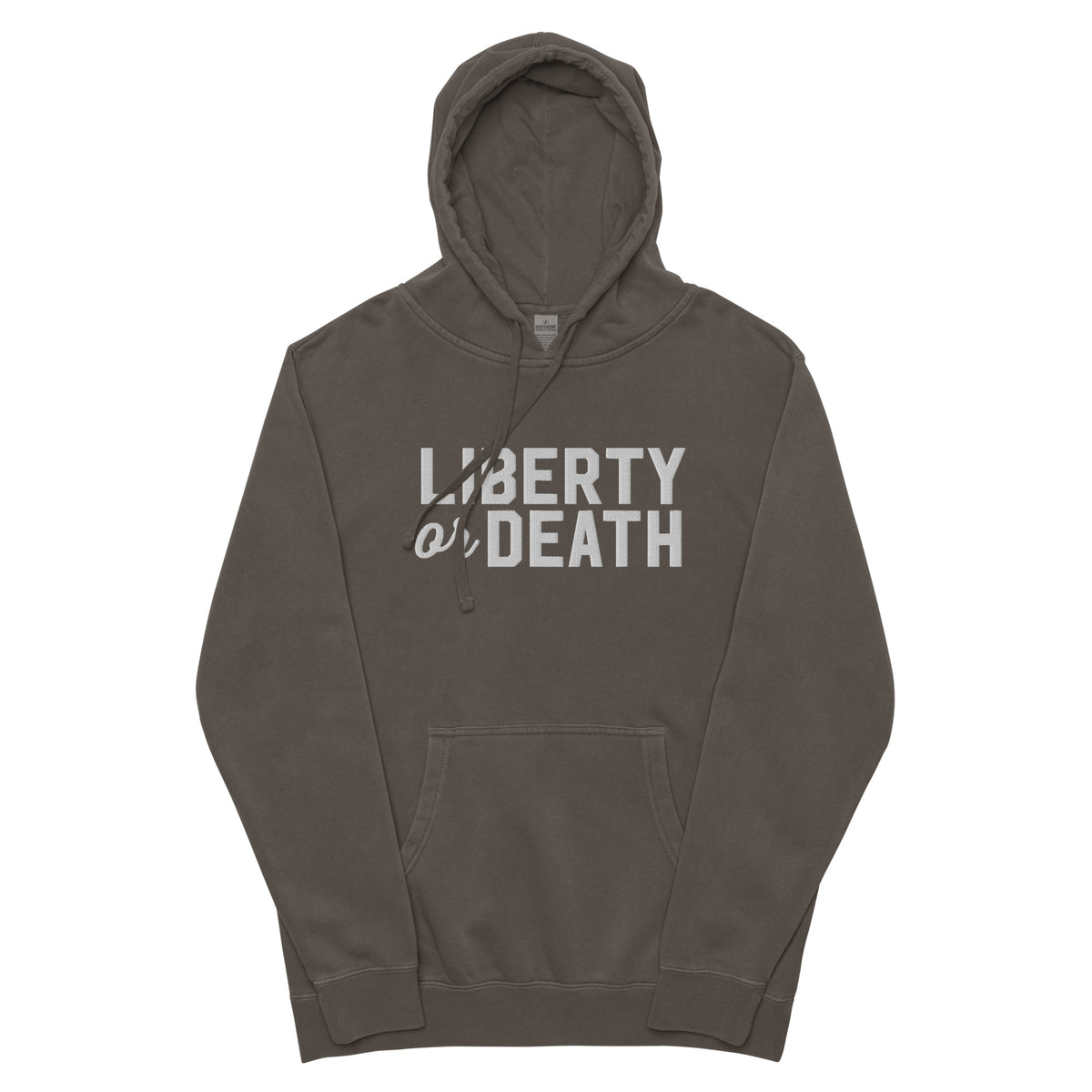 Liberty or Death Pigment-dyed Embroidered Hoodie