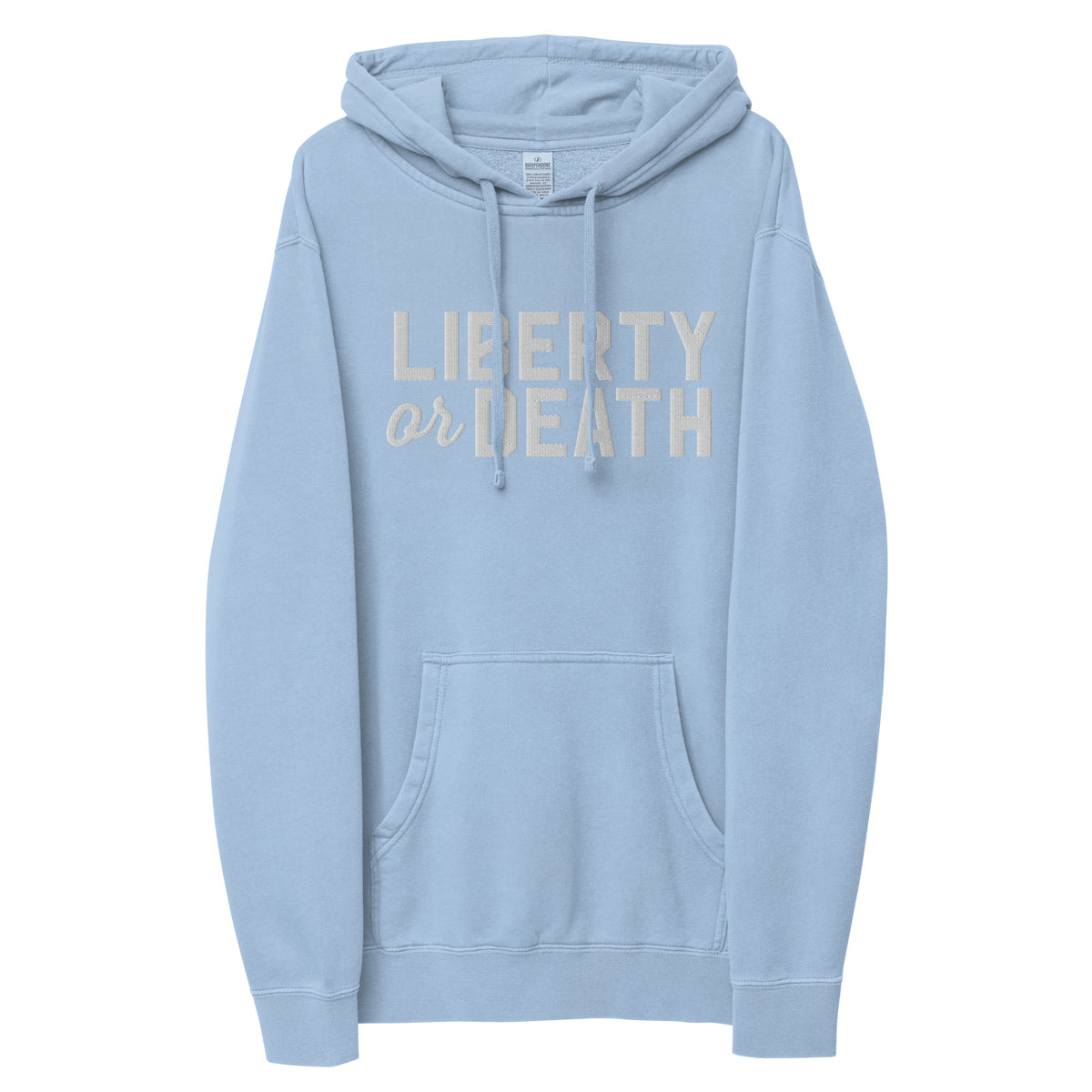 Liberty or Death Pigment-dyed Embroidered Hoodie