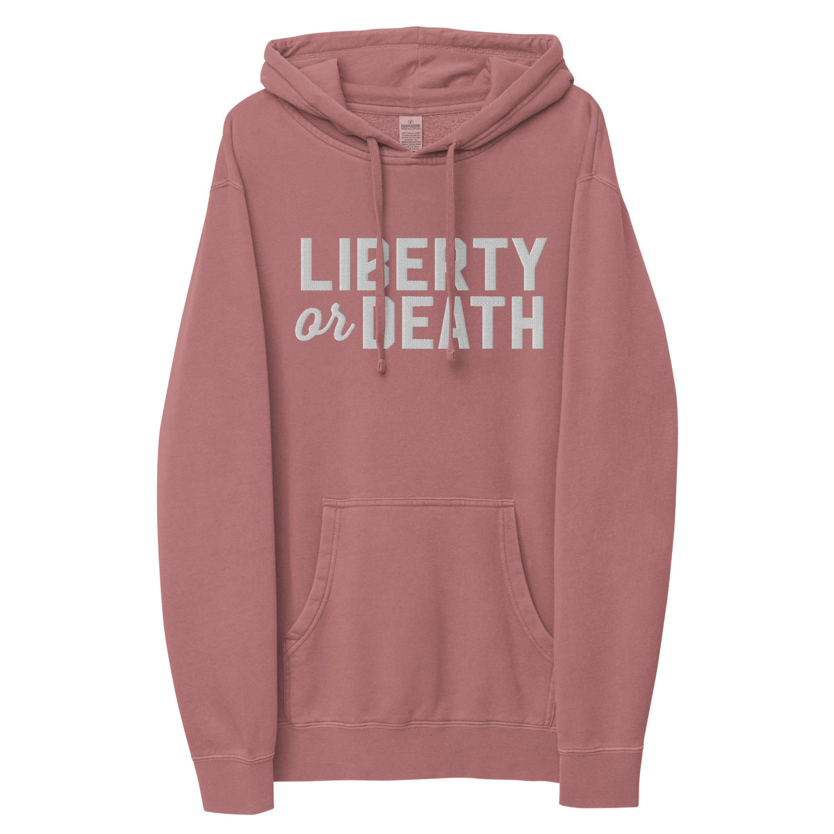 Liberty or Death Pigment-dyed Embroidered Hoodie