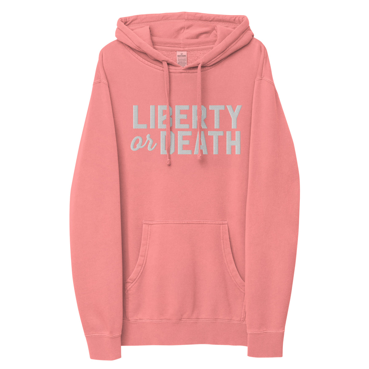 Liberty or Death Pigment-dyed Embroidered Hoodie