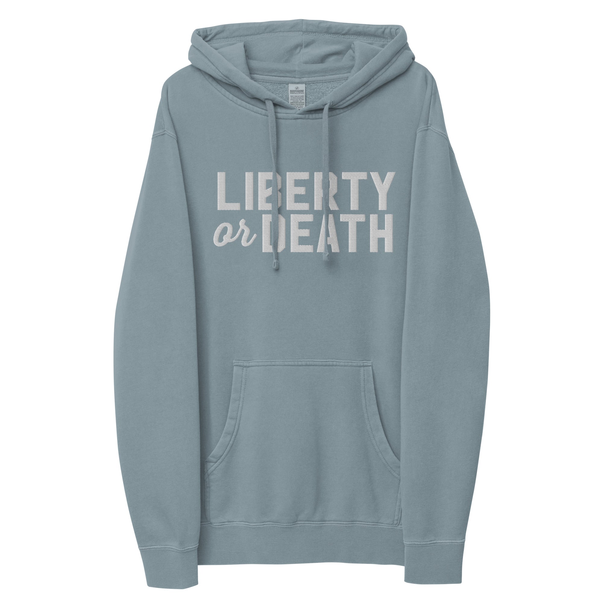 Liberty or Death Pigment-dyed Embroidered Hoodie