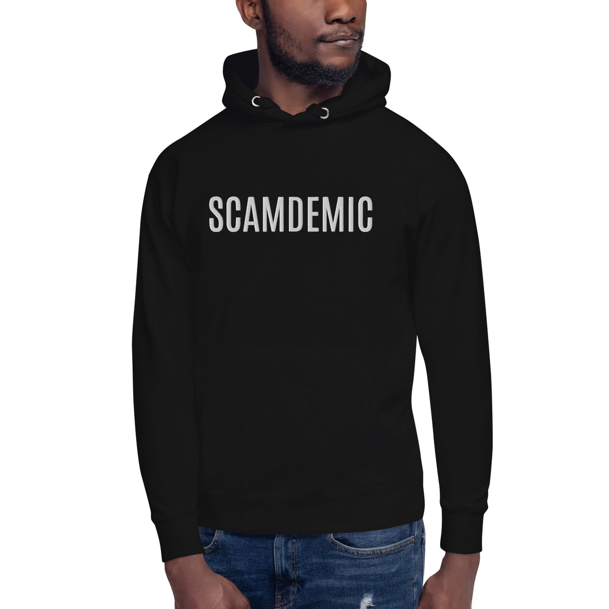 Scamdemic Embroidered Unisex Hoodie