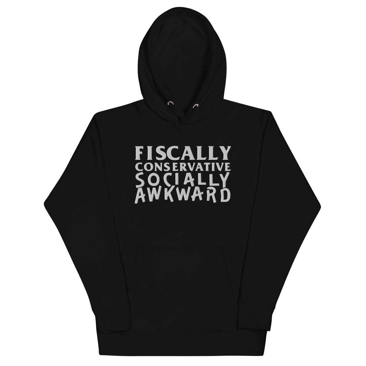 Fiscally Conservative Socially Awkward Embroidered Hoodie