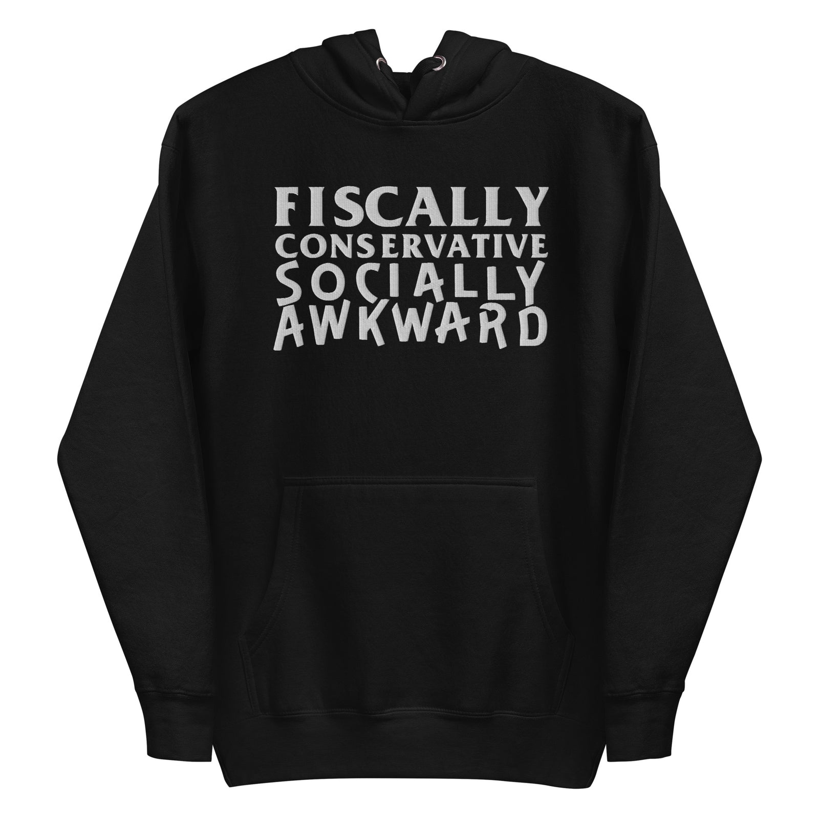 Fiscally Conservative Socially Awkward Embroidered Hoodie