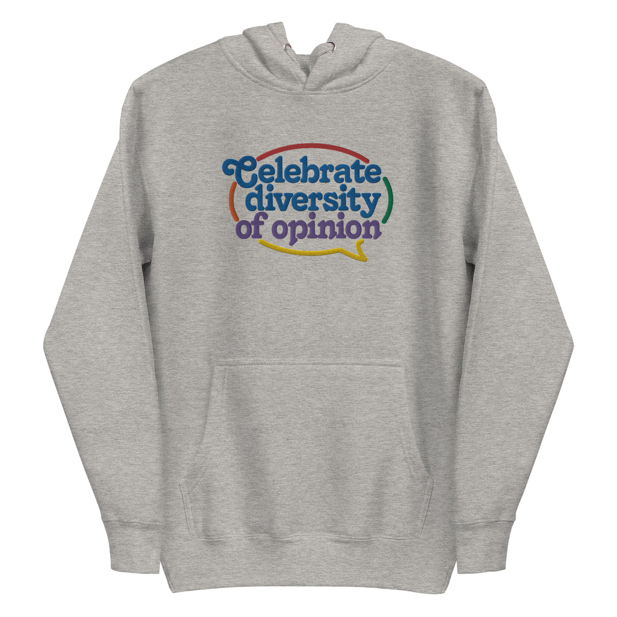 Celebrate Diversity of Opinion Embroidered Hoodie
