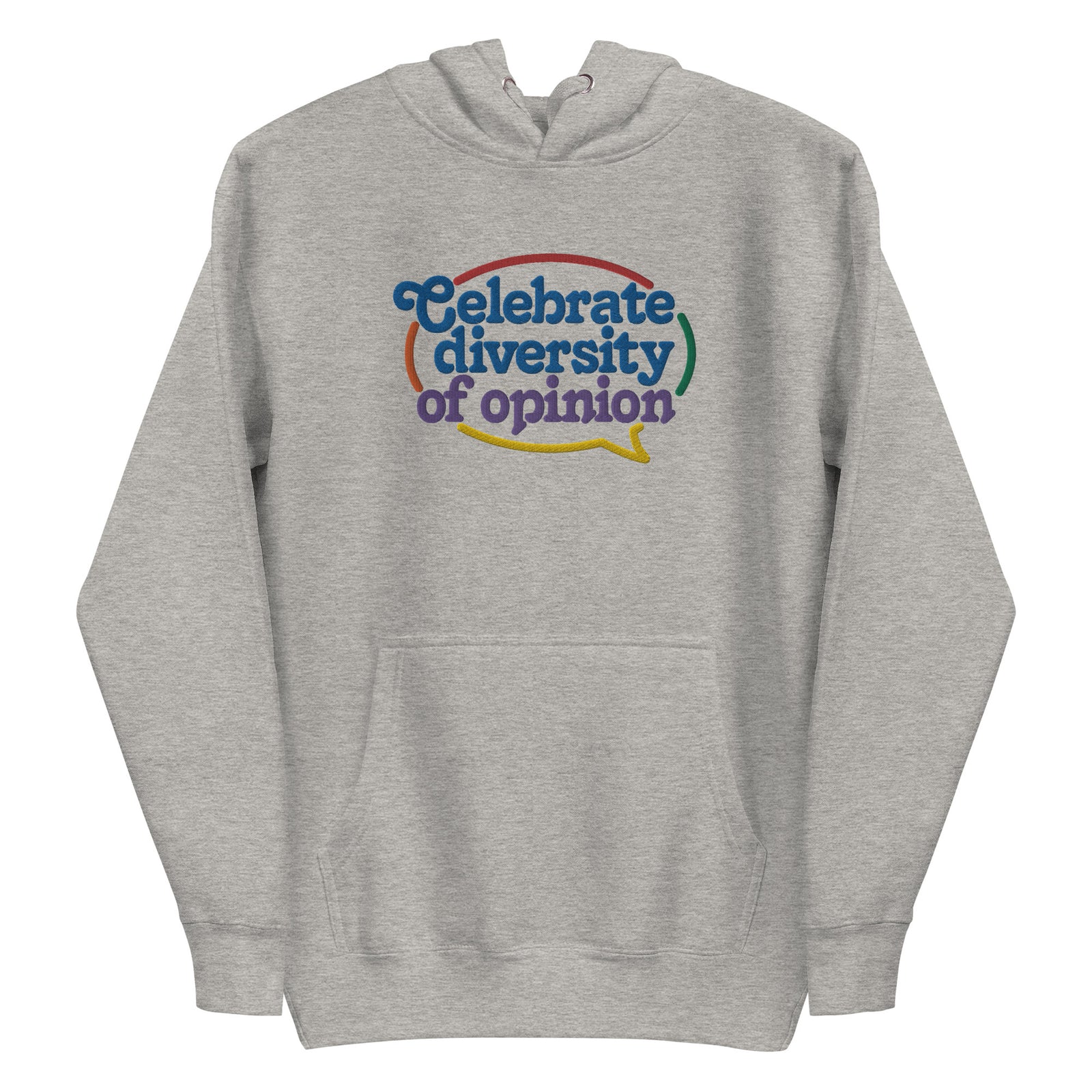 Celebrate Diversity of Opinion Embroidered Hoodie