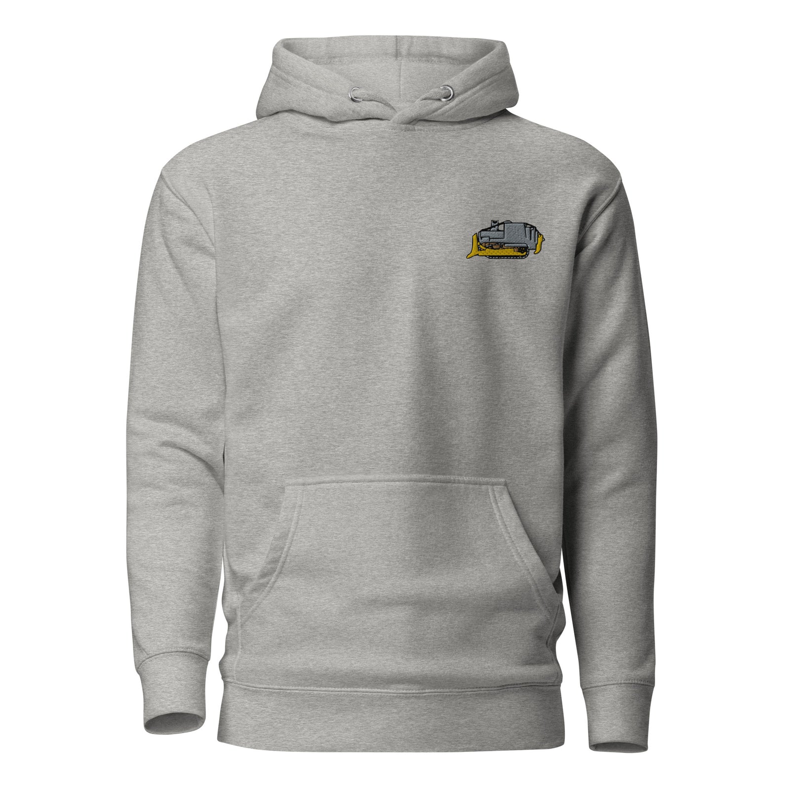 Athletic heather grey The Killdozer Embroidered Hoodie by Liberty Maniacs
