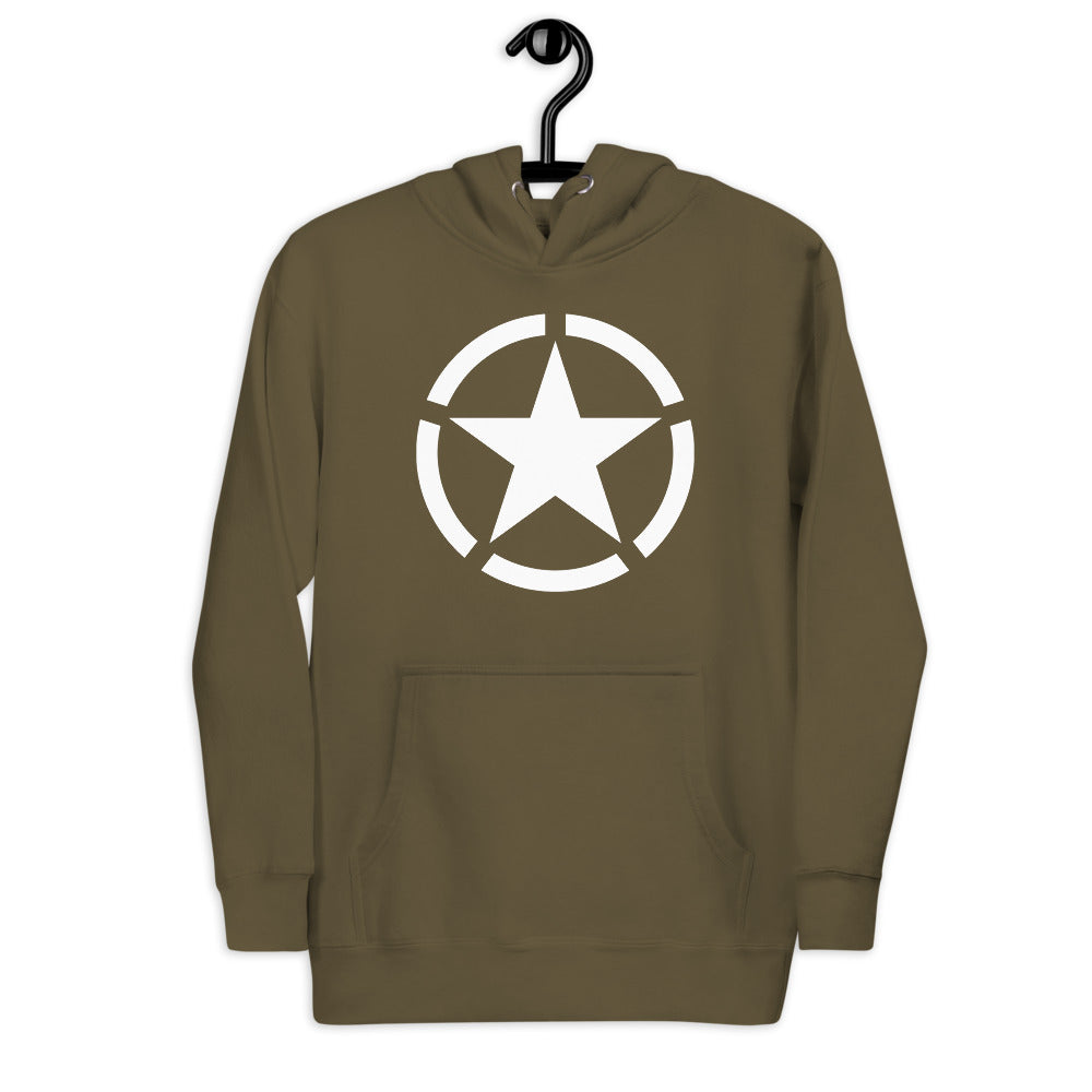 WW2 Circled Star Pullover Unisex Hoodie
