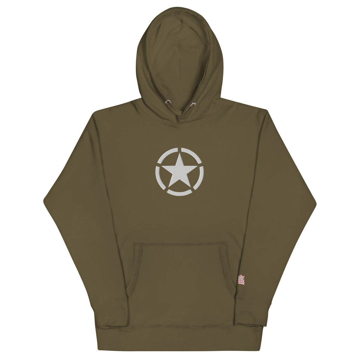 WW2 Circled Star Embroidered Hoodie