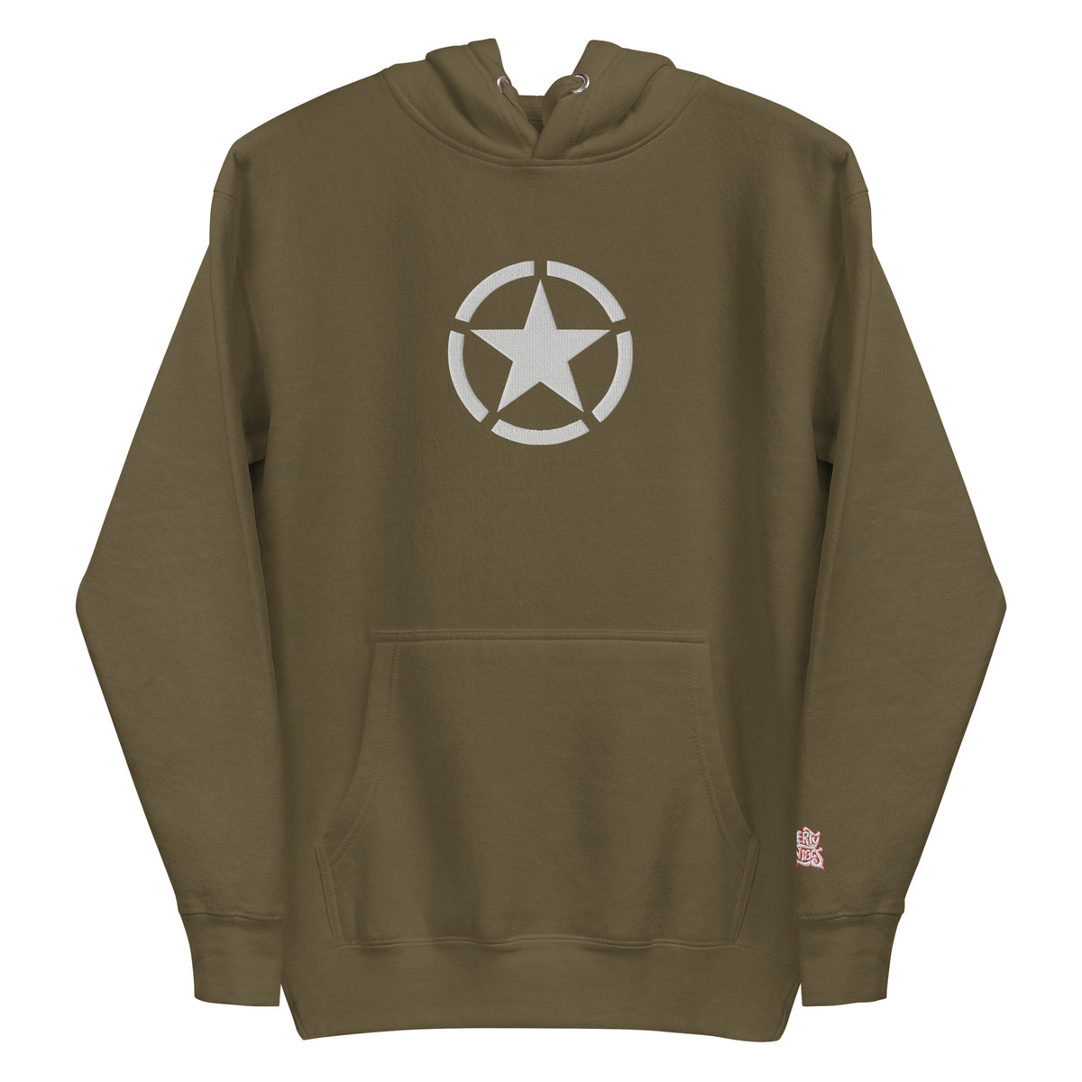 WW2 Circled Star Embroidered Hoodie