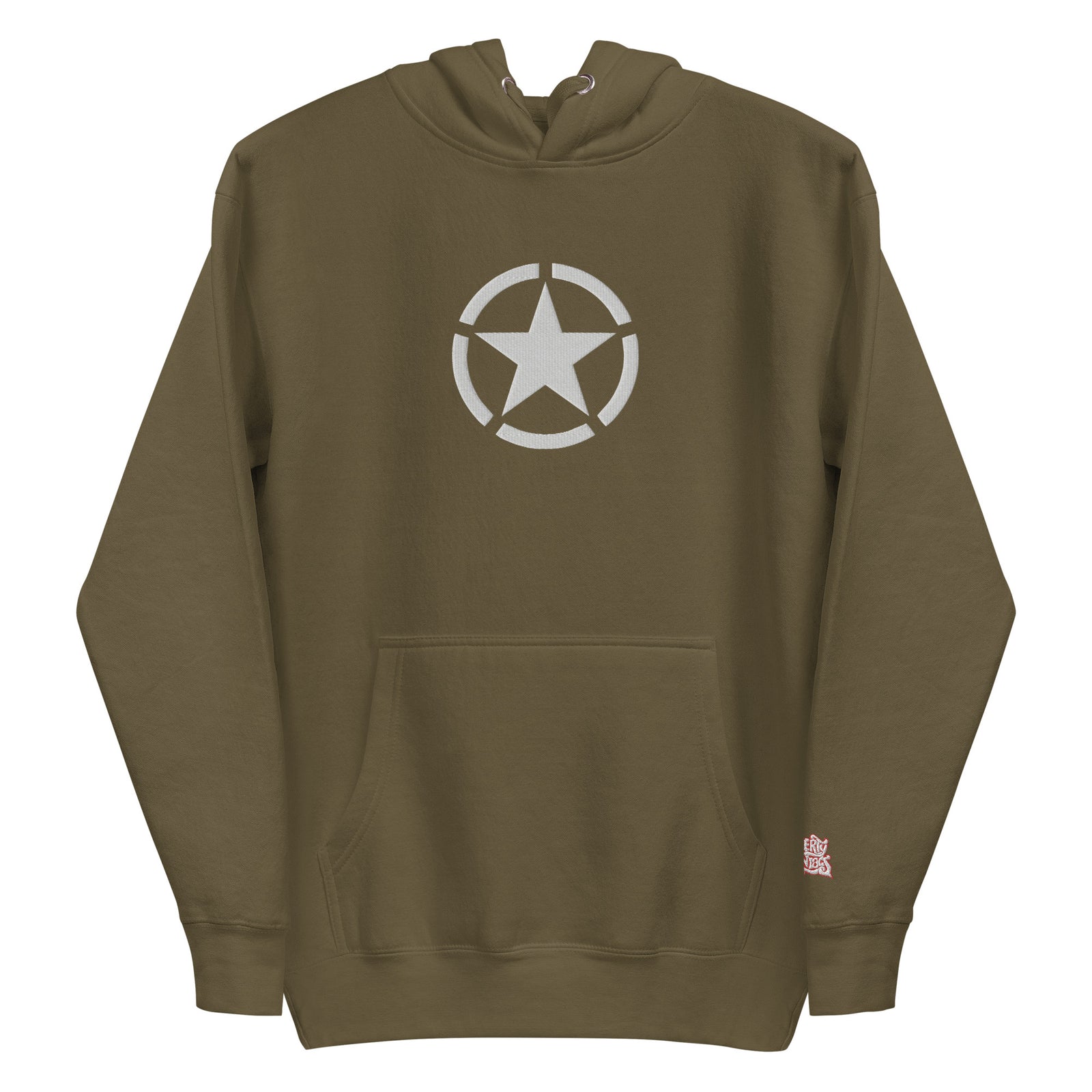 WW2 Circled Star Embroidered Hoodie