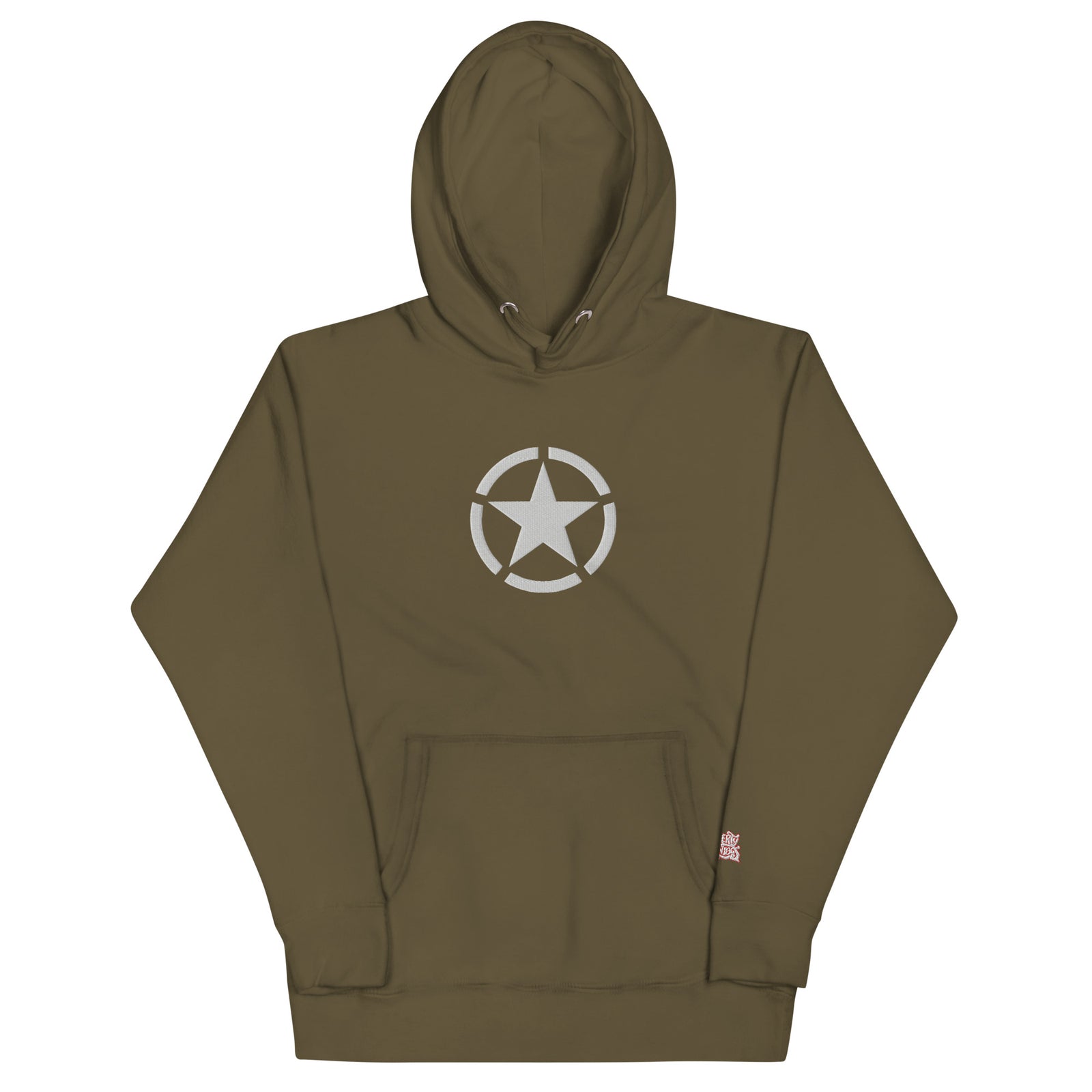 WW2 Circled Star Embroidered Hoodie