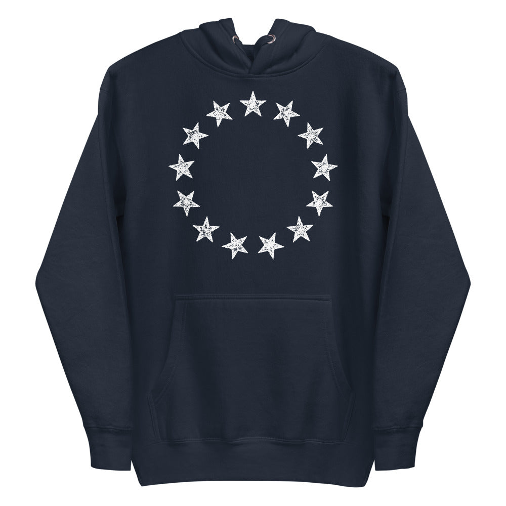 13 Stars Vintage Betsy Ross Revolution Unisex Hoodie