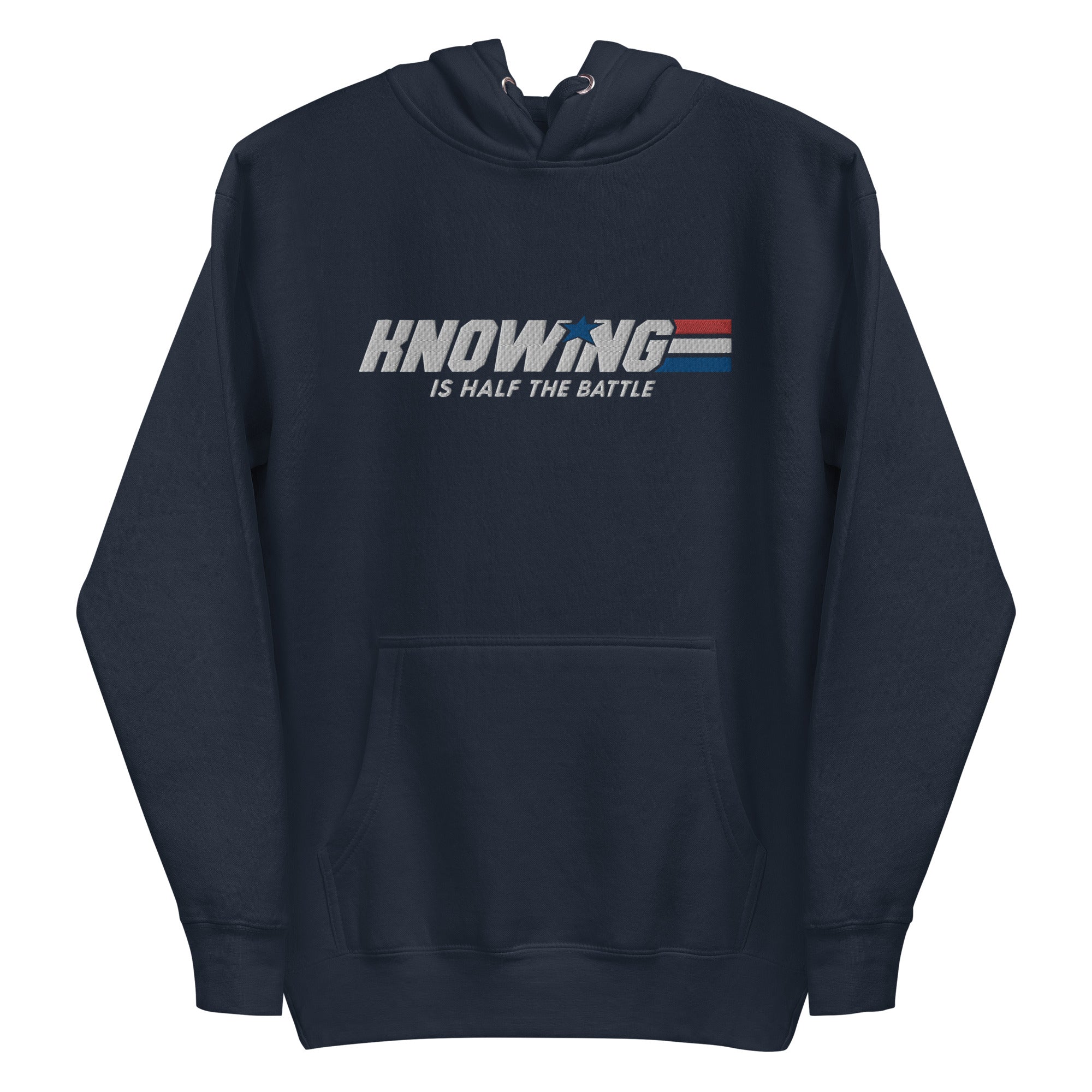 Knowing Is Half the Battle Embroidered Unisex Hoodie