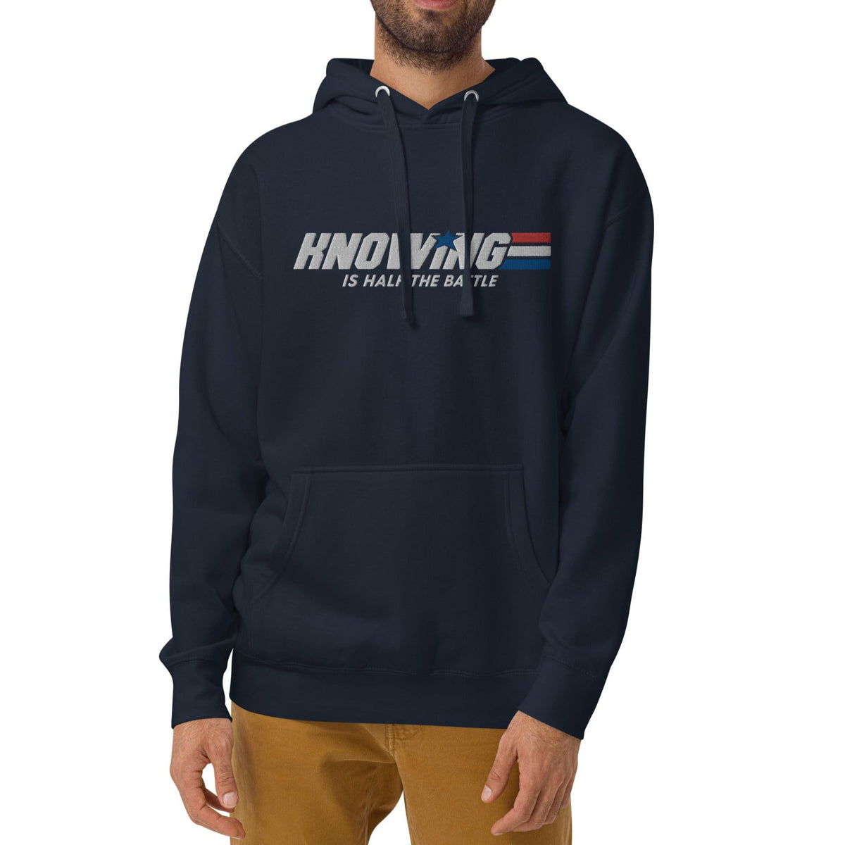 Knowing Is Half the Battle Embroidered Unisex Hoodie
