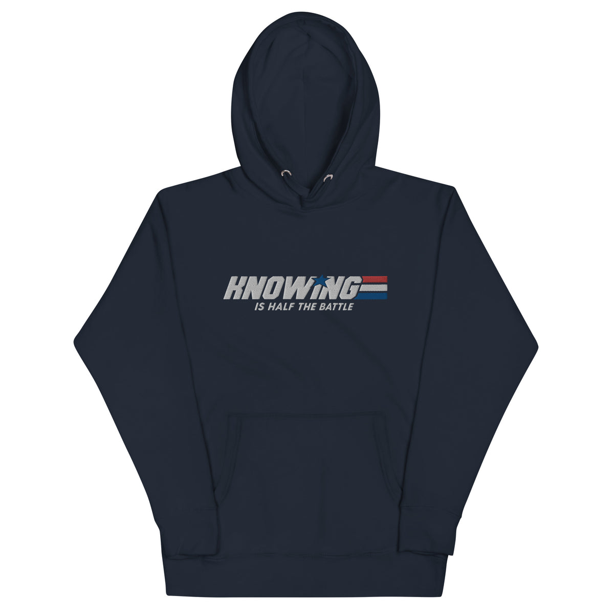Knowing Is Half the Battle Embroidered Unisex Hoodie