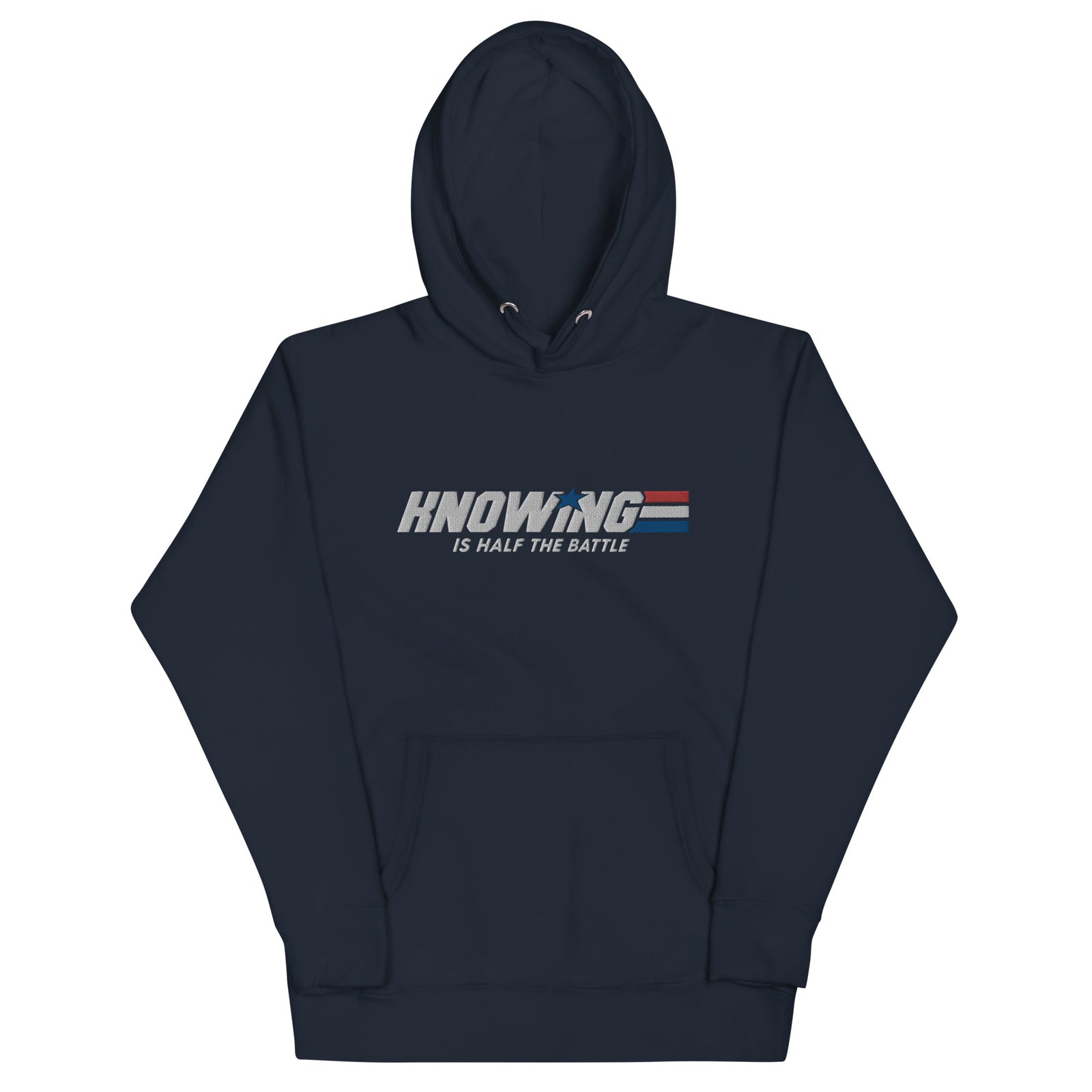 Knowing Is Half the Battle Embroidered Unisex Hoodie